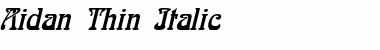 Download Aidan Thin Font