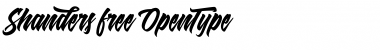Download Shanders Free Regular Font Title Preview
