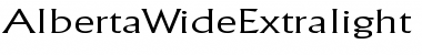 Download AlbertaWideExtralight Font