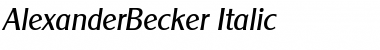 Download AlexanderBecker Font