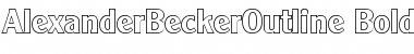 Download AlexanderBeckerOutline Font