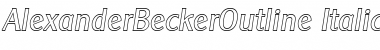 Download AlexanderBeckerOutline Font