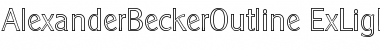Download AlexanderBeckerOutline-ExLight Font