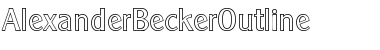 Download AlexanderBeckerOutline Font