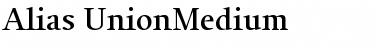 Download Alias UnionMedium Font Download Alias UnionMedium Font
