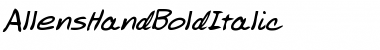 Download AllensHand Font