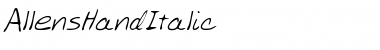 Download AllensHand Font