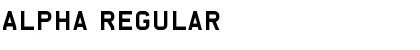 Alpha Font