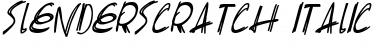 Download Slenderscratch Italic Font
