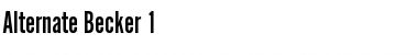Download Alternate Becker 1 Font