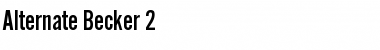 Download Alternate Becker 2 Font