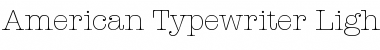 Download American Typewriter Light Font