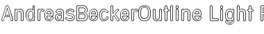 Download AndreasBeckerOutline-Light Font