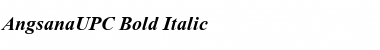 Download AngsanaUPC Bold Italic Font