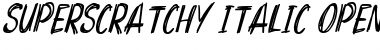 Download Superscratchy Italic Font