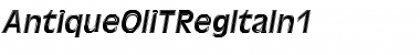 Download AntiqueOliTRegItaIn1 Font Download AntiqueOliTRegItaIn1 Font