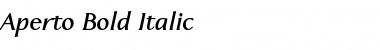 Download Aperto Bold Italic Font