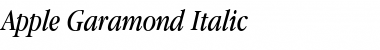 Download Apple Garamond Italic Font