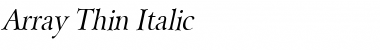 Download Array Thin Font