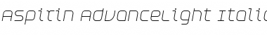 Download Aspirin AdvanceLight Italic Font