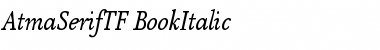 Download AtmaSerifTF-BookItalic Font