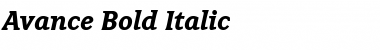 Download Avance Bold Italic Font