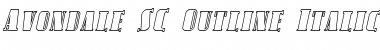 Download Avondale SC Outline Italic Font Title Preview