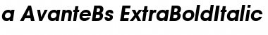 Download a_AvanteBs ExtraBoldItalic Font