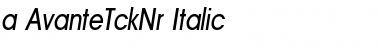 Download a_AvanteTckNr Italic Font