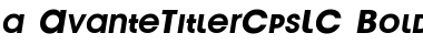 Download a_AvanteTitlerCpsLC BoldItalic Font
