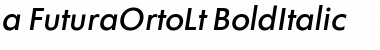Download a_FuturaOrtoLt BoldItalic Font
