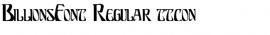 Download BillionsFont Regular Font