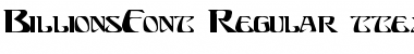 Download BillionsFont Regular Font