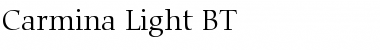 Download Carmina Lt BT Light Font