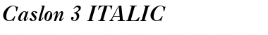 Download Caslon 3 ITALIC Font