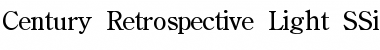 Download Century Retrospective Light SSi Light Font