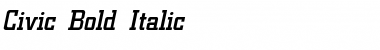 Download Civic Bold Italic Font