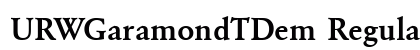 URWGaramondTDem Regular preview