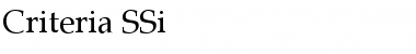 Download Criteria SSi Font