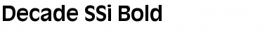 Download Decade SSi Font