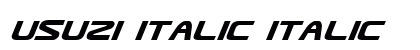 Usuzi Italic Italic