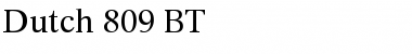 Download Dutch809 BT Font