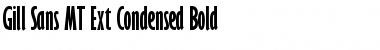 Gill Sans MT Ext Condensed Bold Font