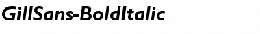 Download GillSans-BoldItalic Regular Font