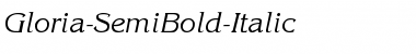 Download Gloria-SemiBold-Italic Regular Font