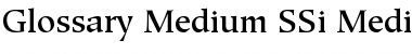 Download Glossary Medium SSi Medium Font
