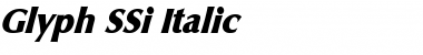 Download Glyph SSi Italic Font
