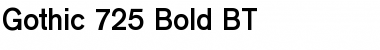 Download Gothic725 Bd BT Font