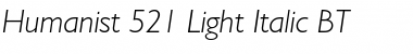 Download Humanst521 Lt BT Light Italic Font