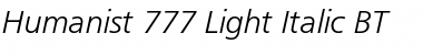 Download Humnst777 Lt BT Light Italic Font